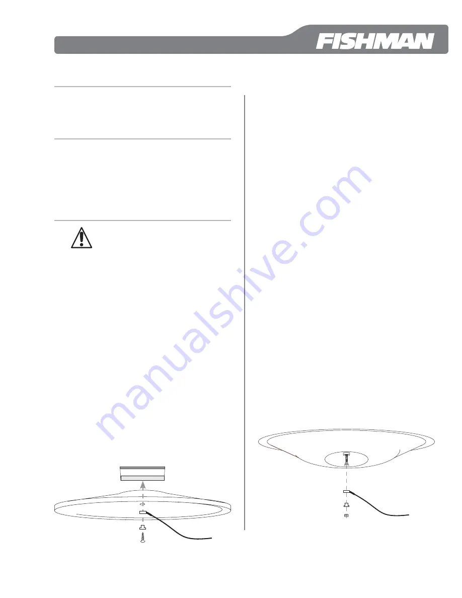 Fishman RESOPHONIC ACTIVE PICKUP Installation Manual Download Page 1