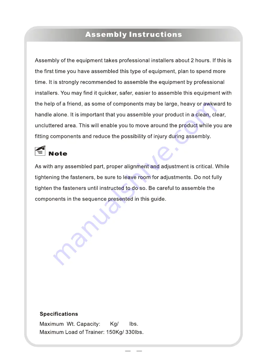 Fitness Pro DA019 Owner'S Manual Download Page 8