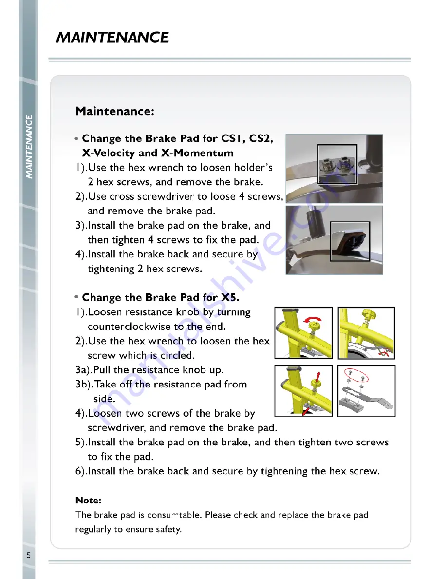 Fitnex CS1 User Manual Download Page 5