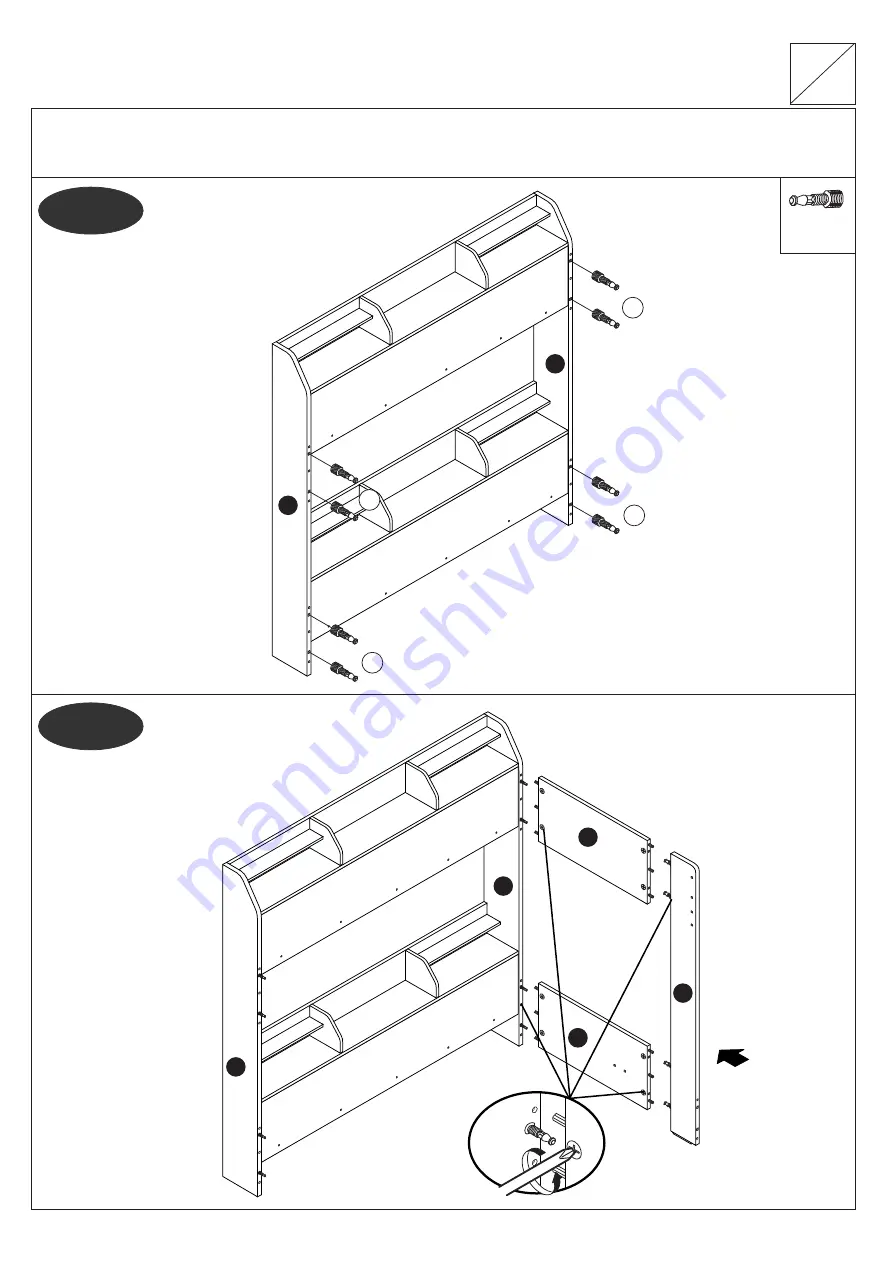 Flair Furnishings Slick Triple Bunk Assembly Instructions Manual Download Page 9