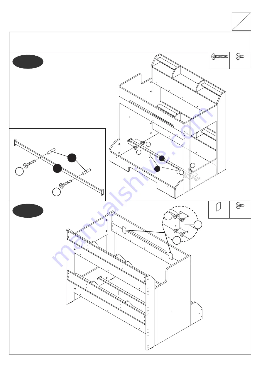 Flair Furnishings Slick Triple Bunk Assembly Instructions Manual Download Page 14