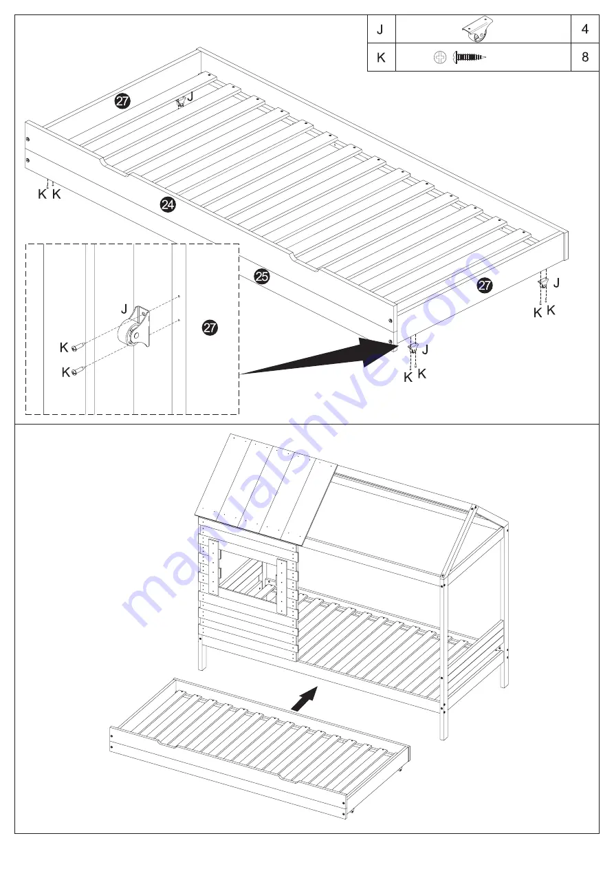 Flair Furnishings Woodland Trundle House Скачать руководство пользователя страница 16