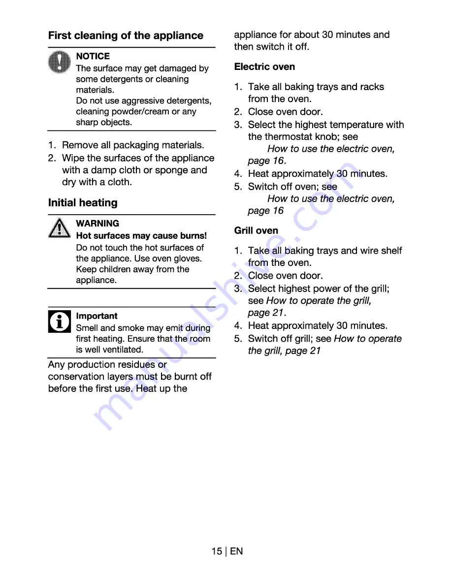 Flavel FLS 63 F Users Manual & Installation Download Page 16