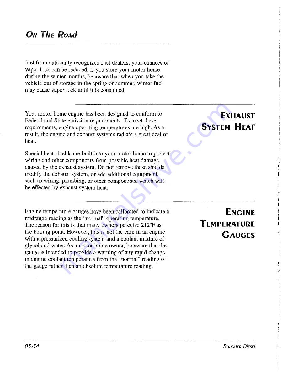 Fleetwood Bounder 2000 Owner'S Manual Download Page 70