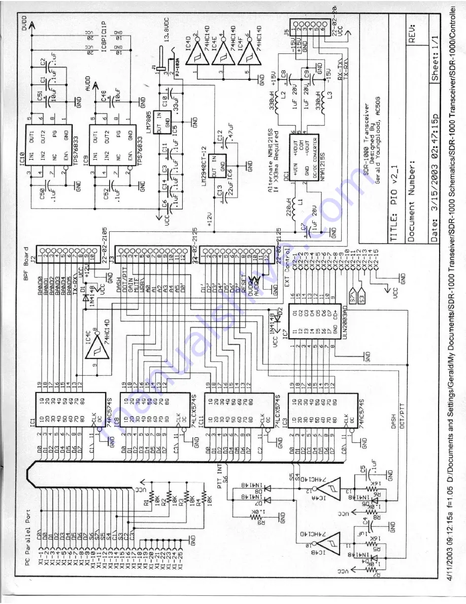 FlexRadio Systems SDR-1000 Hardware Manual Download Page 30