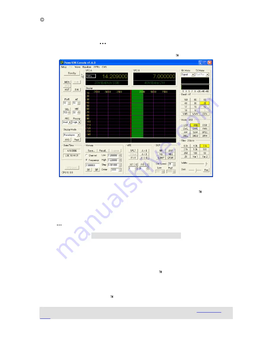 FlexRadio Systems SDR-1000 Hardware Manual Download Page 38