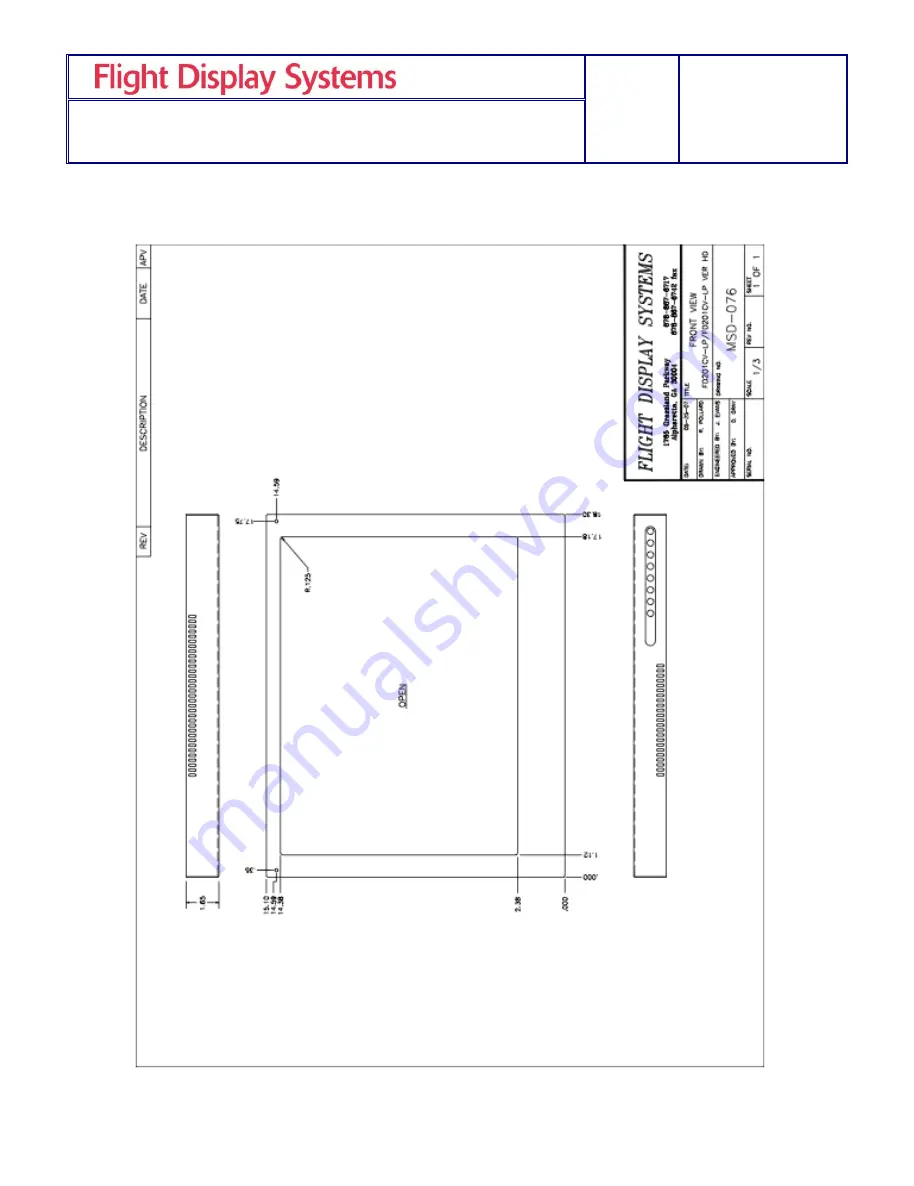 Flight Display Systems FD201CV-LP VER HD Скачать руководство пользователя страница 16