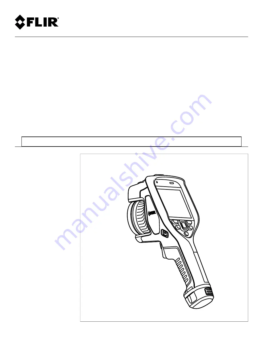 FLIR E75 User Manual Download Page 1