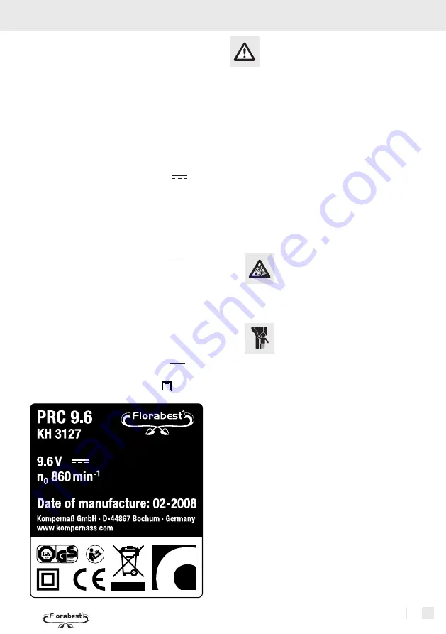 FLORABEST PRC 9.6 Operation And Safety Notes Download Page 13