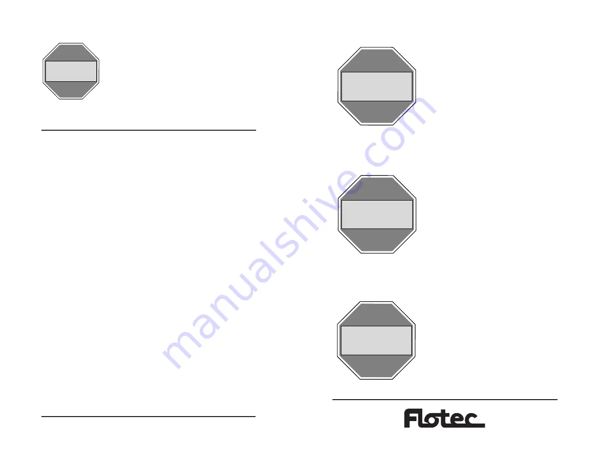 Flotec 1100X Series Quick Start Manual Download Page 1