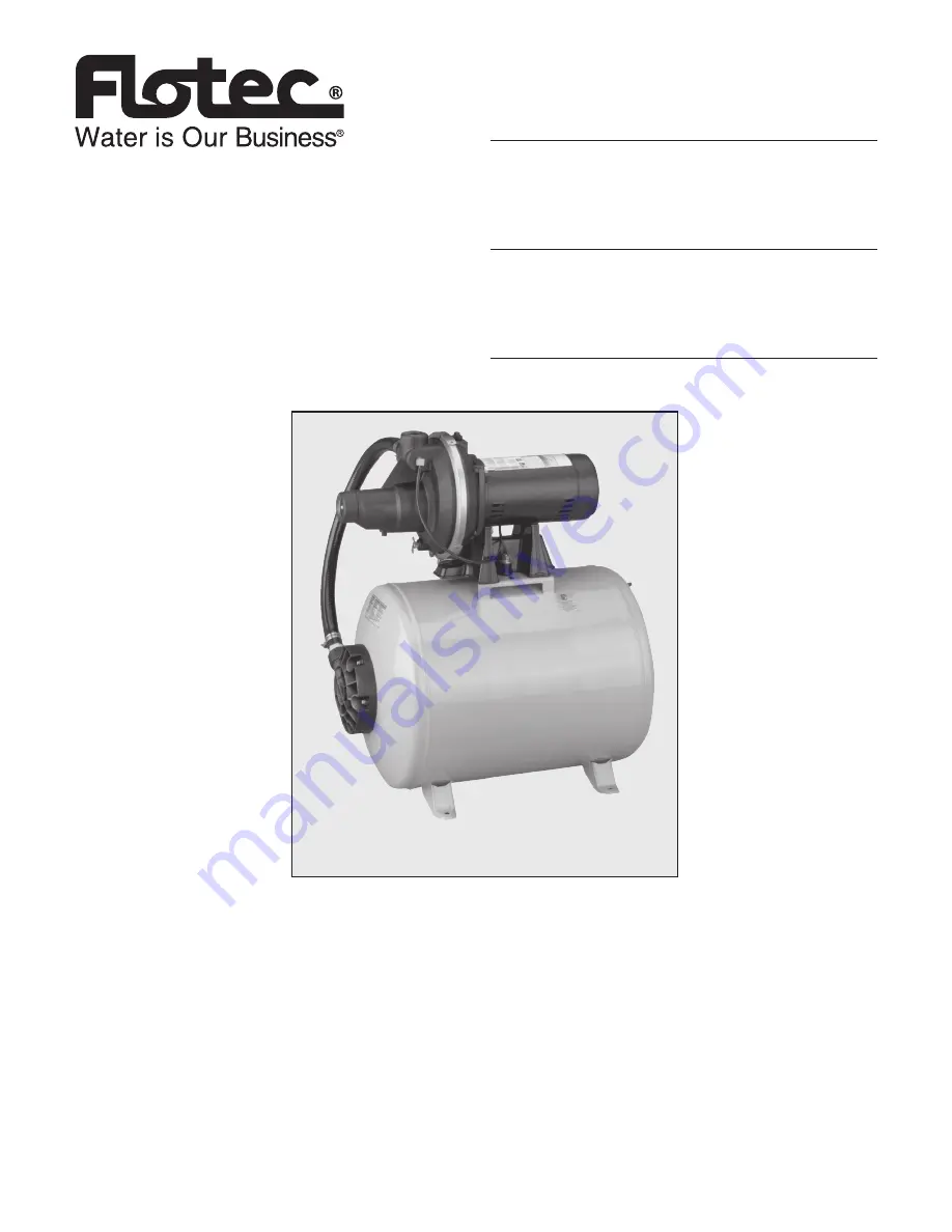 Flotec FP2521 Owner'S Manual Download Page 1