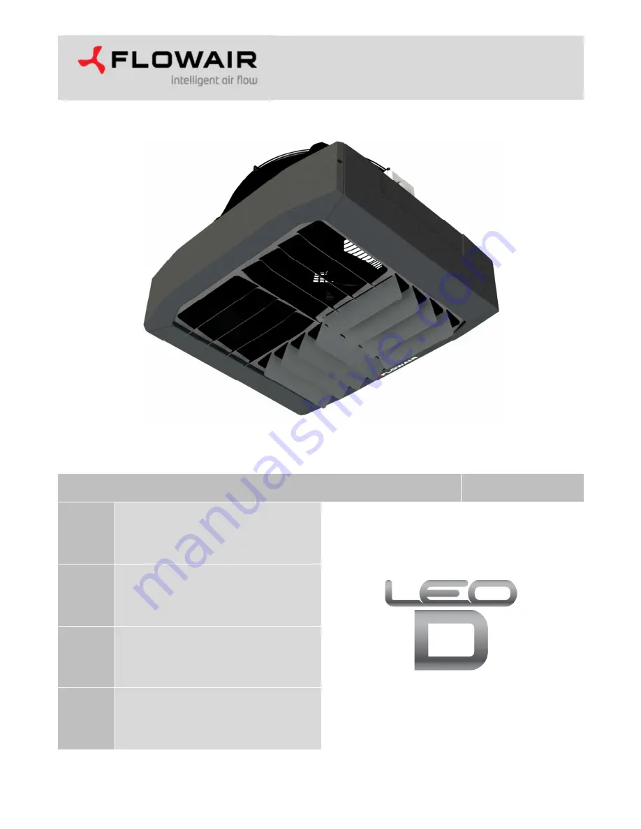 flowair LEO D 2 Operation Manual Download Page 1