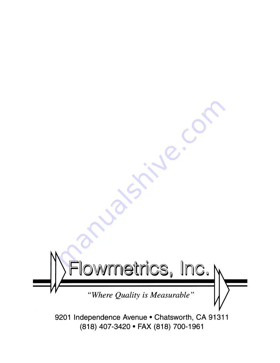 Flowmetrics 913 DRT Installation & Operating Instructions Manual Download Page 1