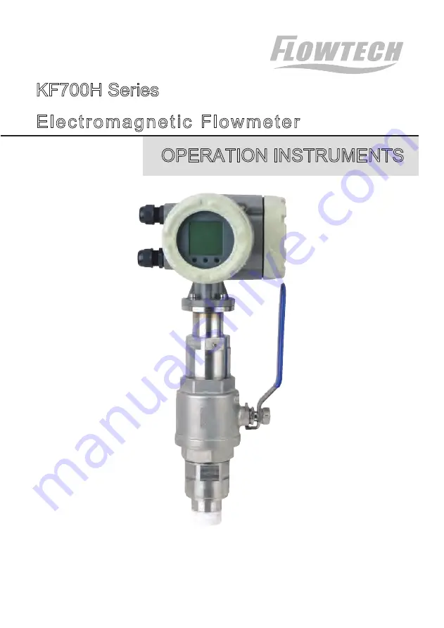 FLOWTECH KF700H Series Operation Instruments Download Page 1