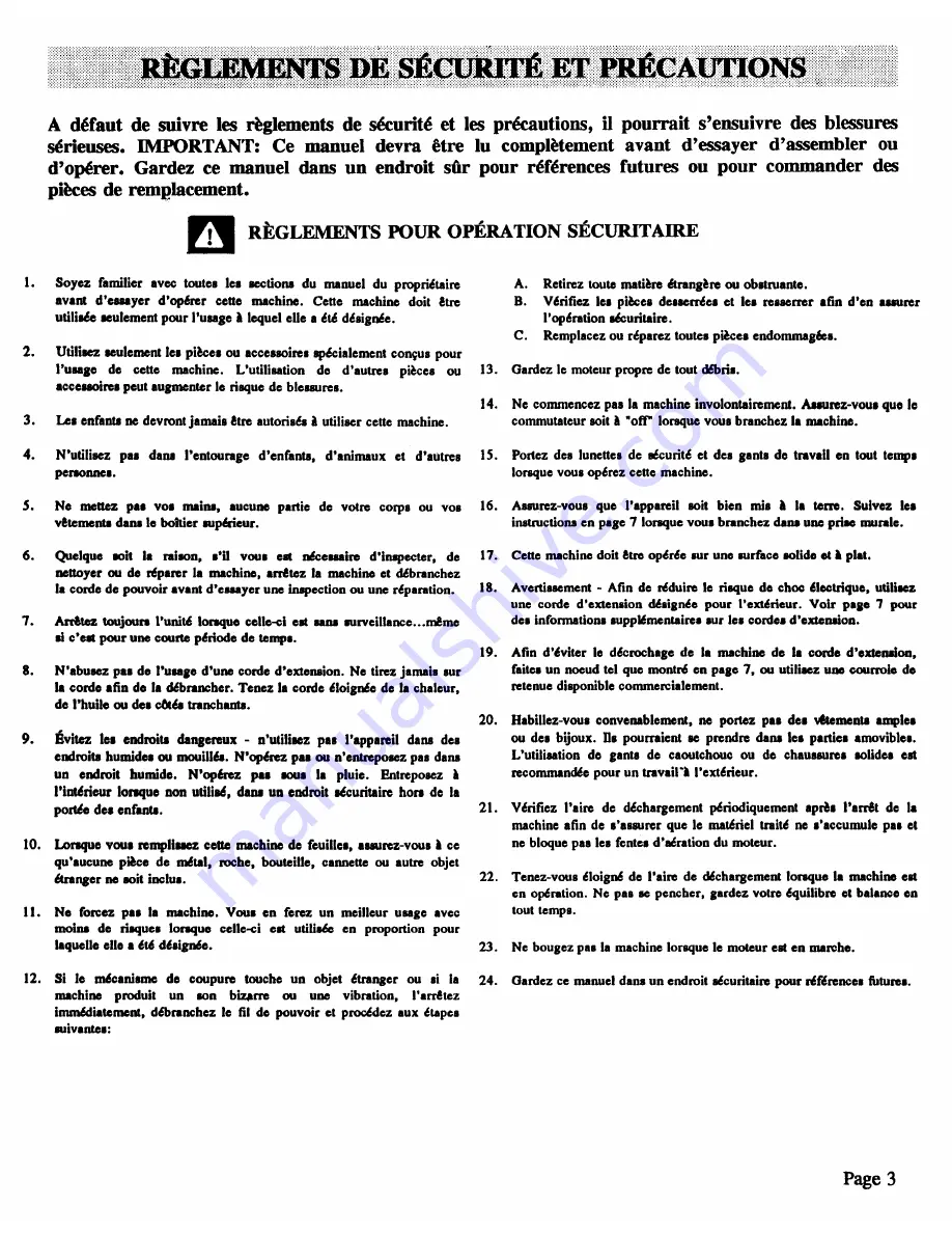 Flowtron Leaf Eater LE-900F Owner'S Manual Download Page 9