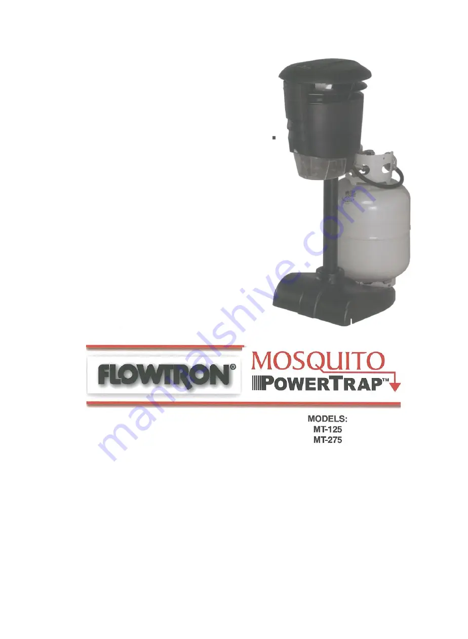 Flowtron Mosquito PowerTrap MT-125 Technical Manual Download Page 1