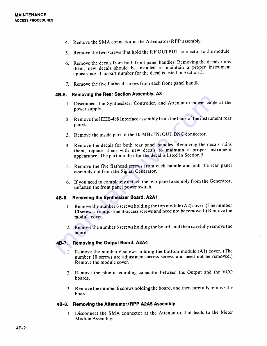 Fluke 6060A Manual Download Page 147