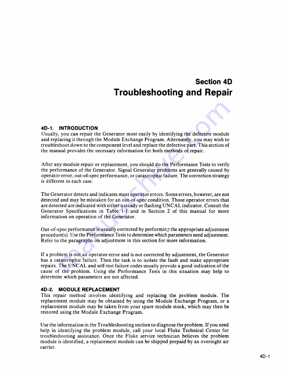 Fluke 6060A Manual Download Page 166