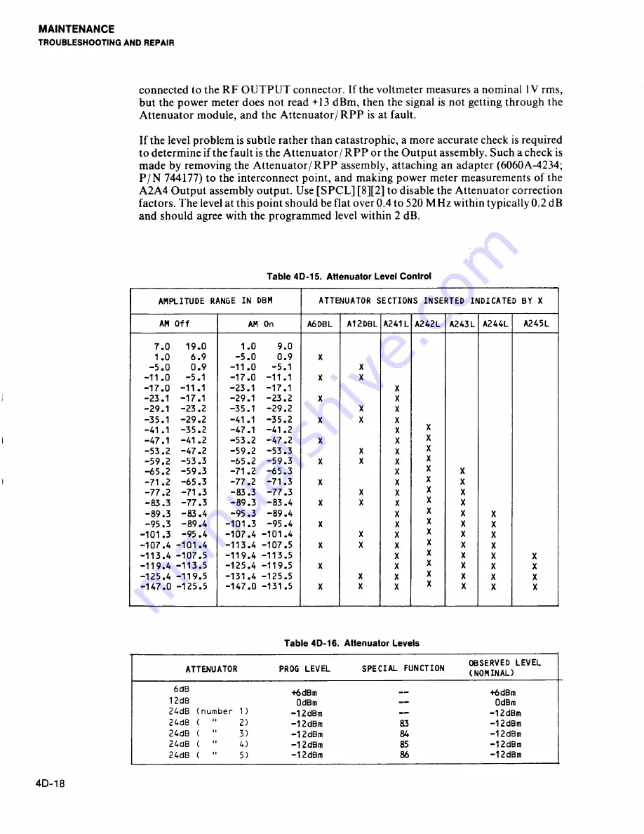 Fluke 6060A Manual Download Page 183