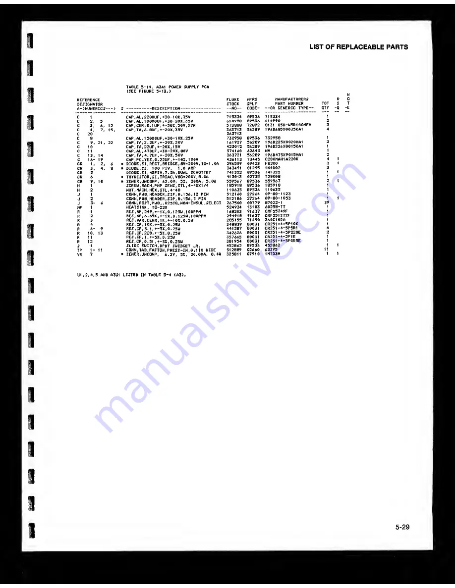 Fluke 6060B Instruction Manual Download Page 199