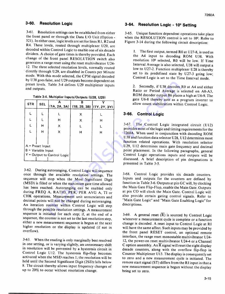 Fluke 7260A Instruction Manual Download Page 61