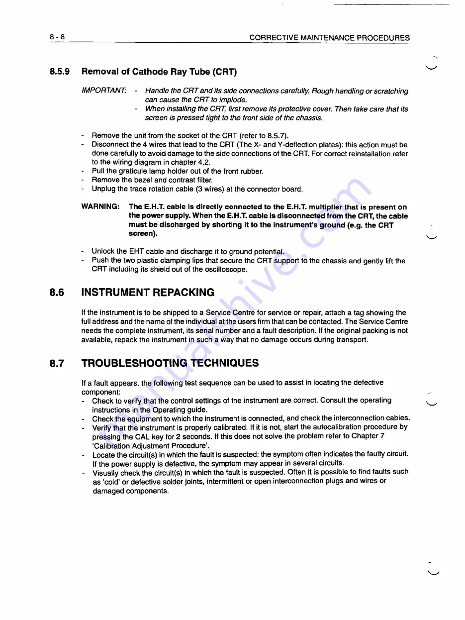 Fluke PM3082 Скачать руководство пользователя страница 474