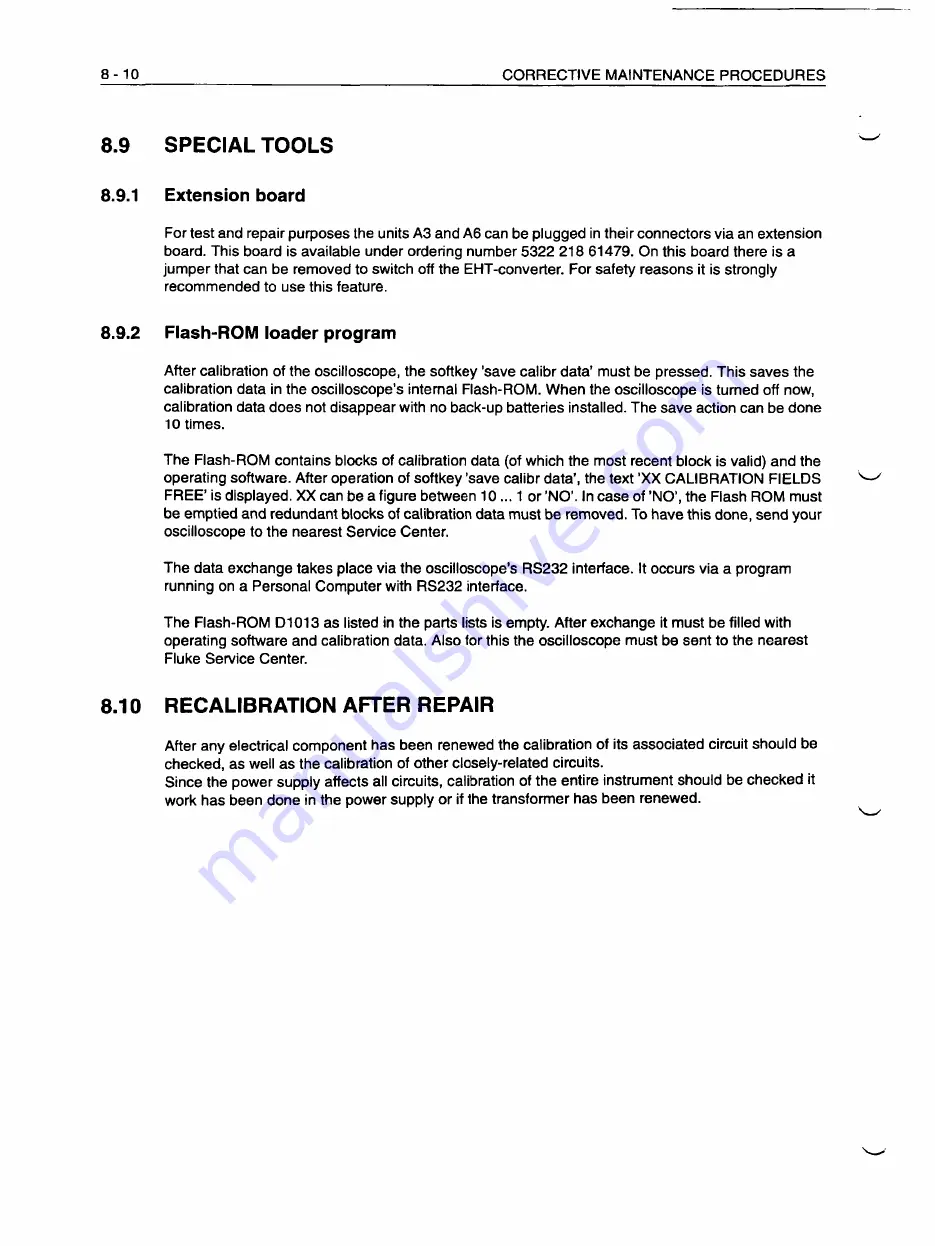 Fluke PM3082 Service Manual Download Page 476