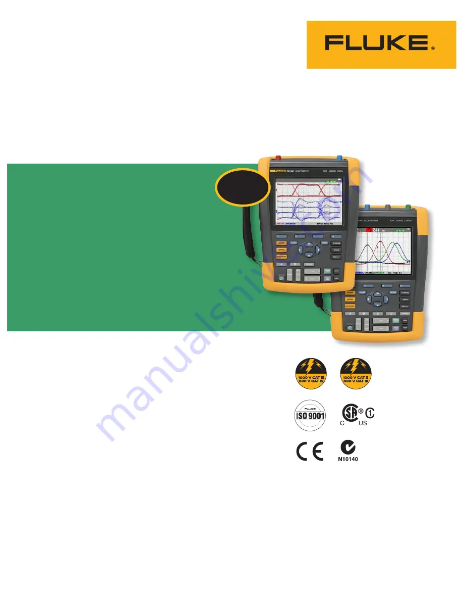 Fluke ScopeMeter 190-062 Скачать руководство пользователя страница 1