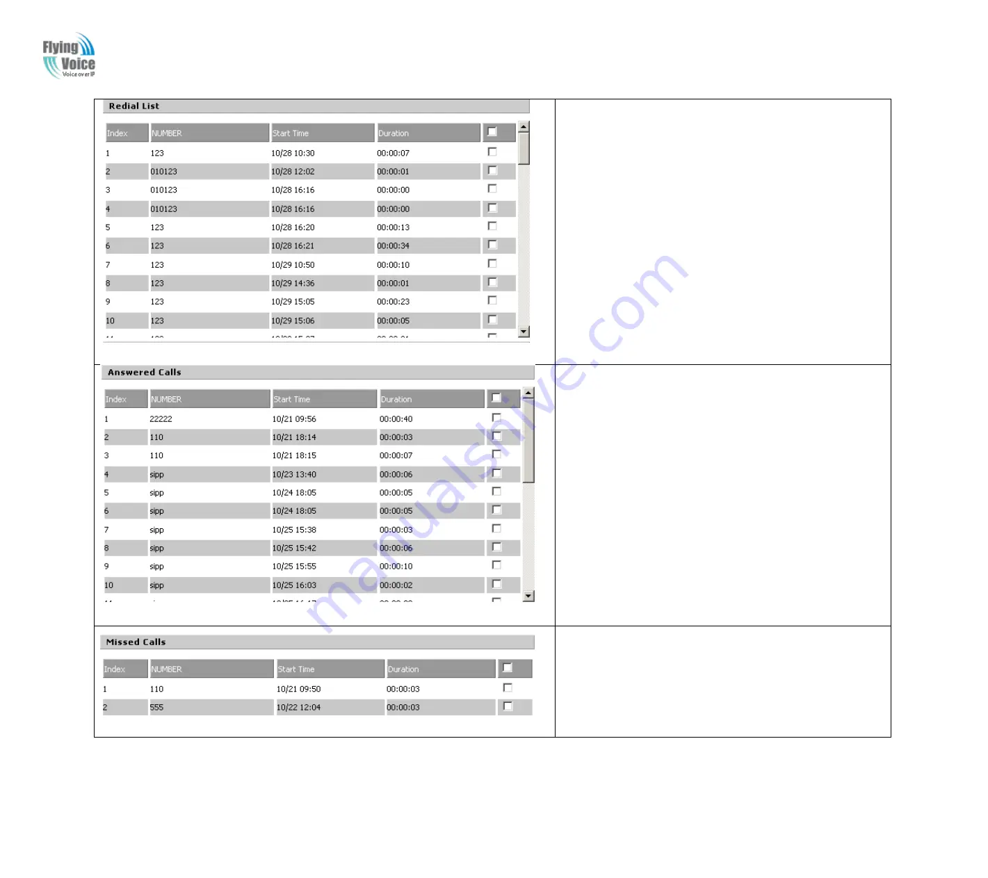 Flying Voice G700A User Manual Download Page 62