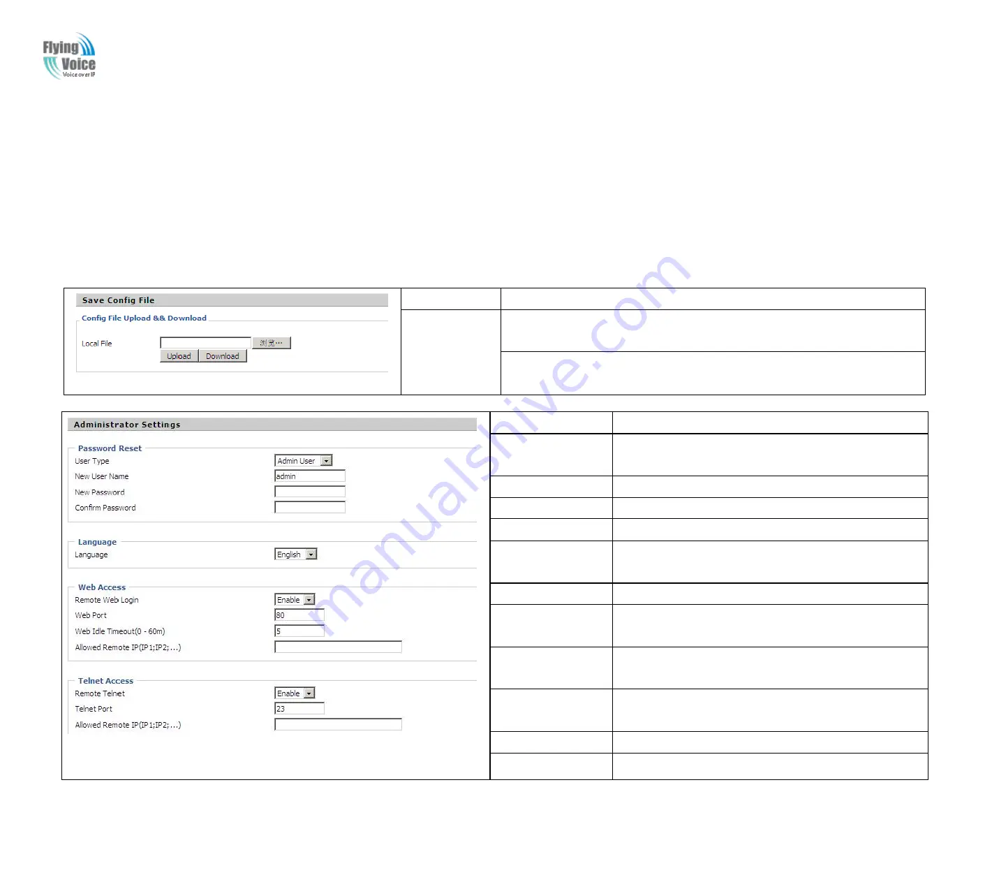 Flying Voice G700A User Manual Download Page 68