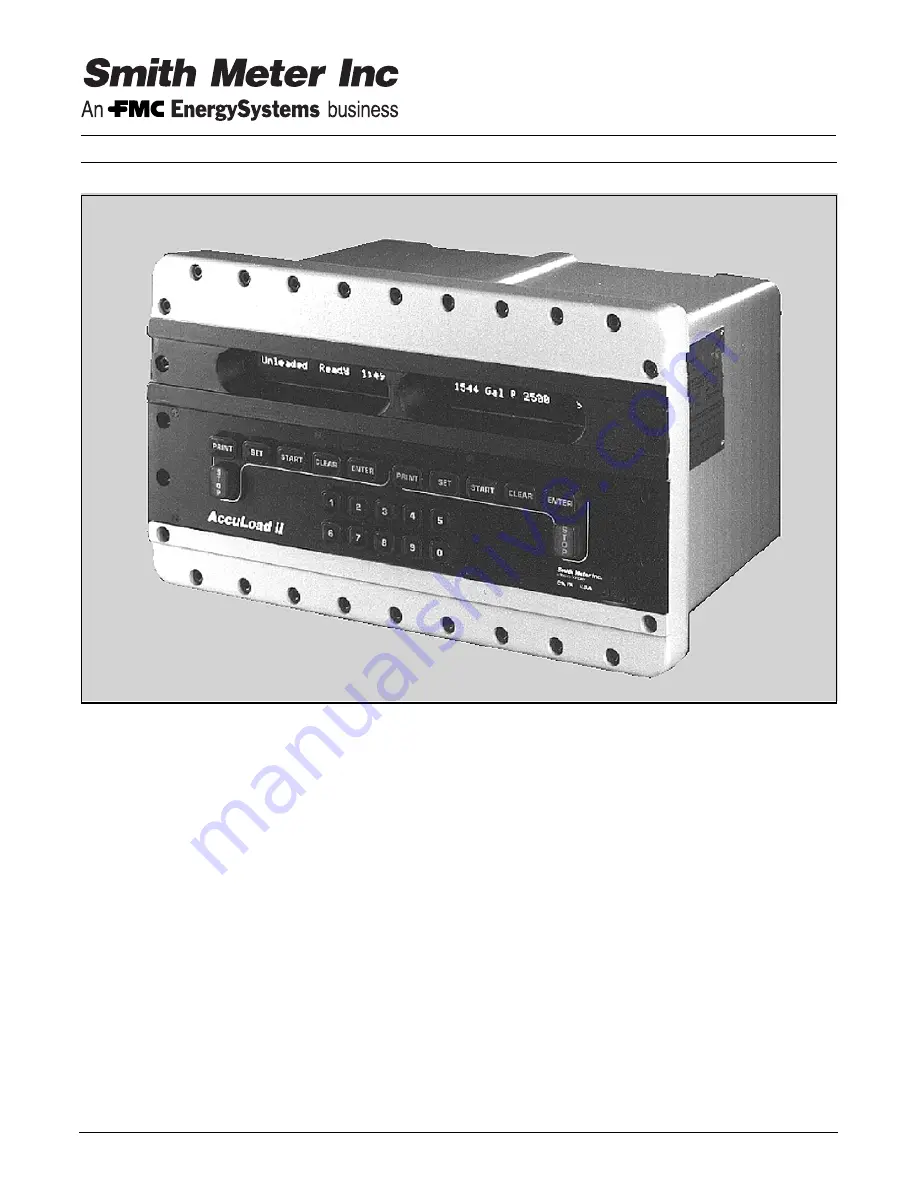 FMC Technologies Smith Meter AccuLoad II Скачать руководство пользователя страница 1