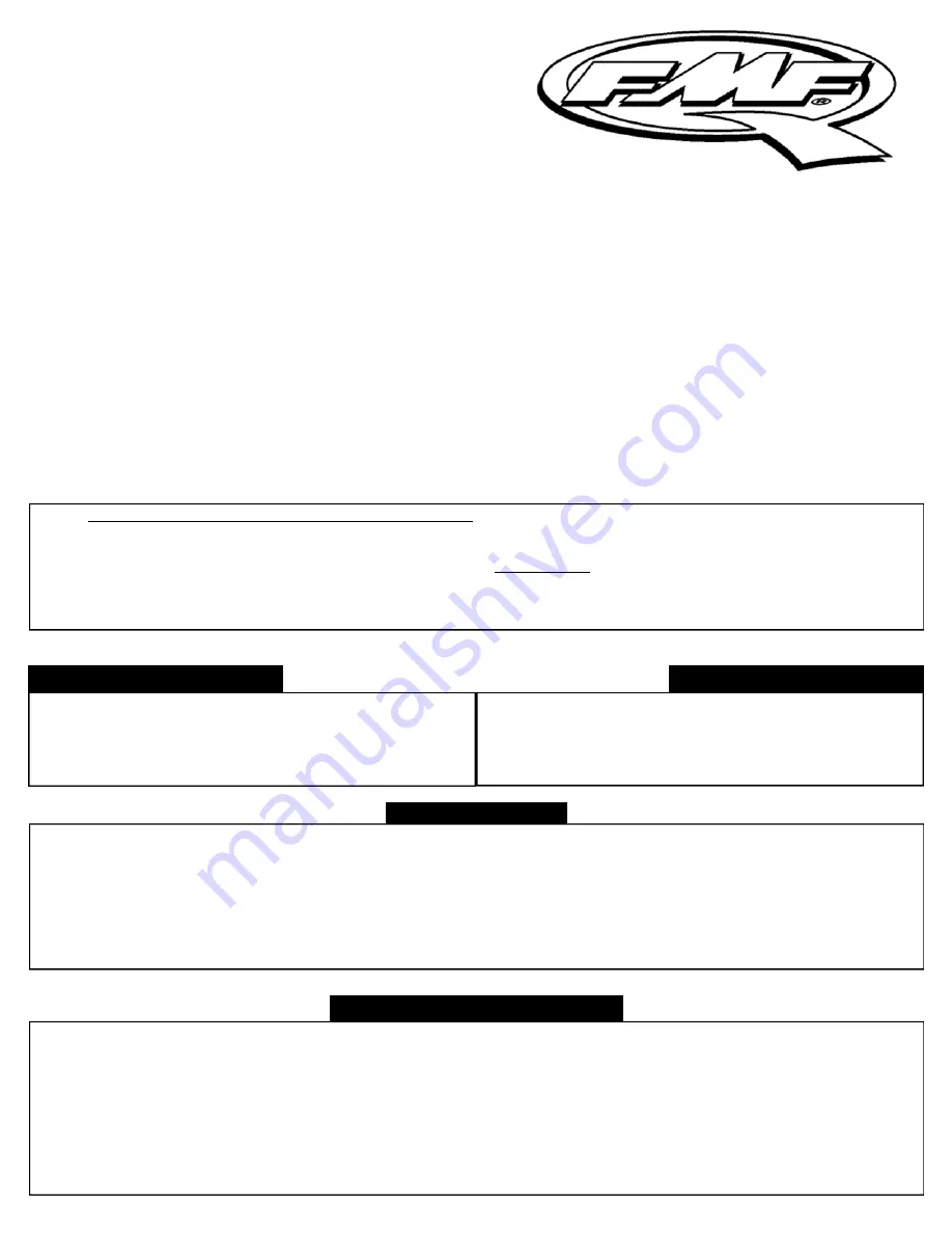 FMF Q Installation Download Page 1