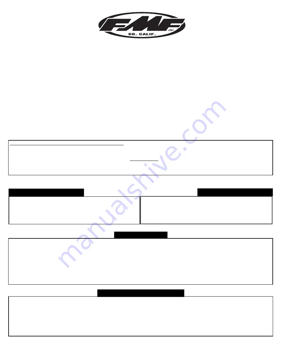 FMF Ti-Q Installation Manual Download Page 1