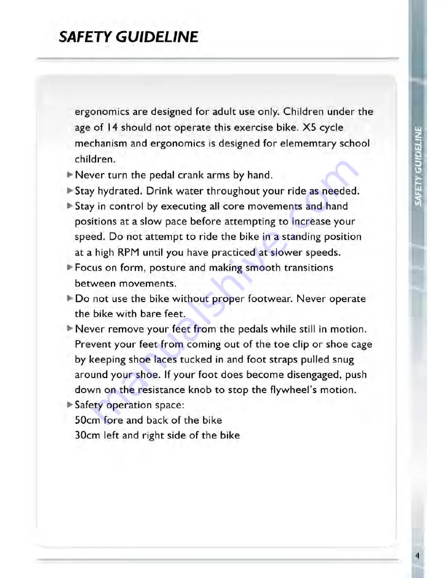 FMI spinbike User Manual Download Page 4