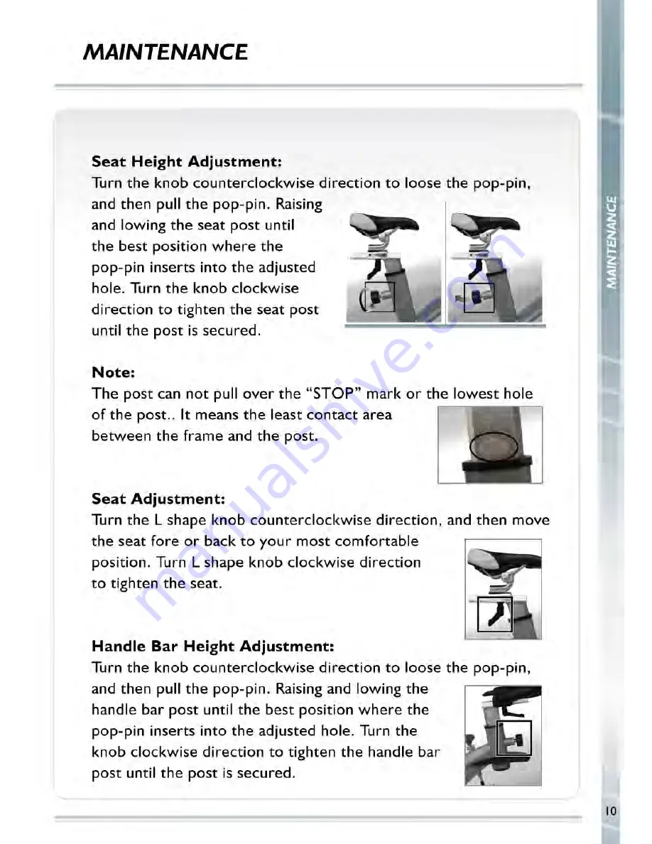 FMI spinbike User Manual Download Page 10