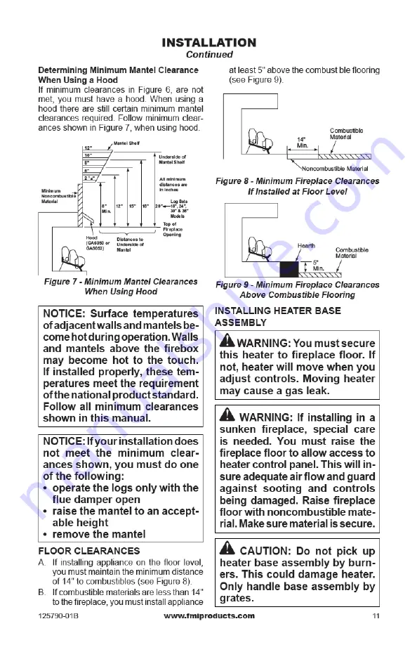 FMI TF18NE Owner'S Operation And Installation Manual Download Page 11