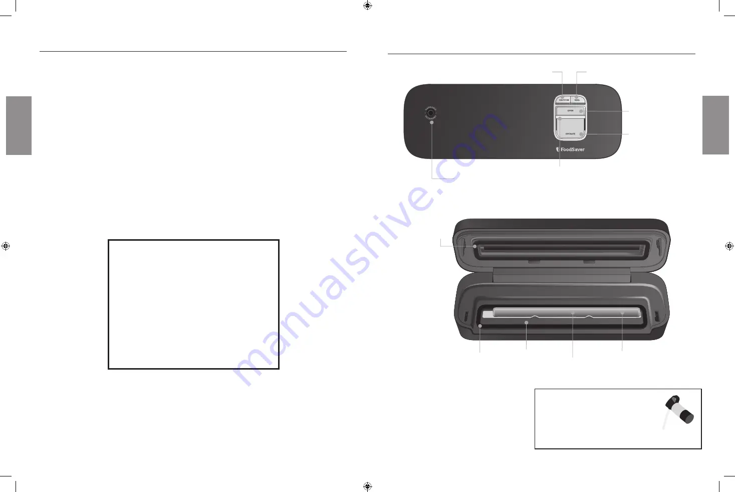 FoodSaver VS1100 Series Owner'S Manual Download Page 5