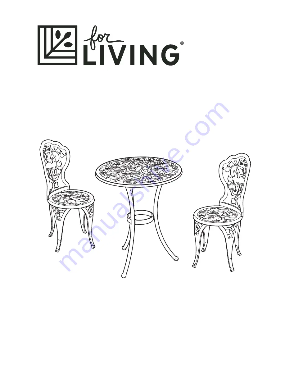 for Living 088-0832-2 Assembly Instructions Manual Download Page 1