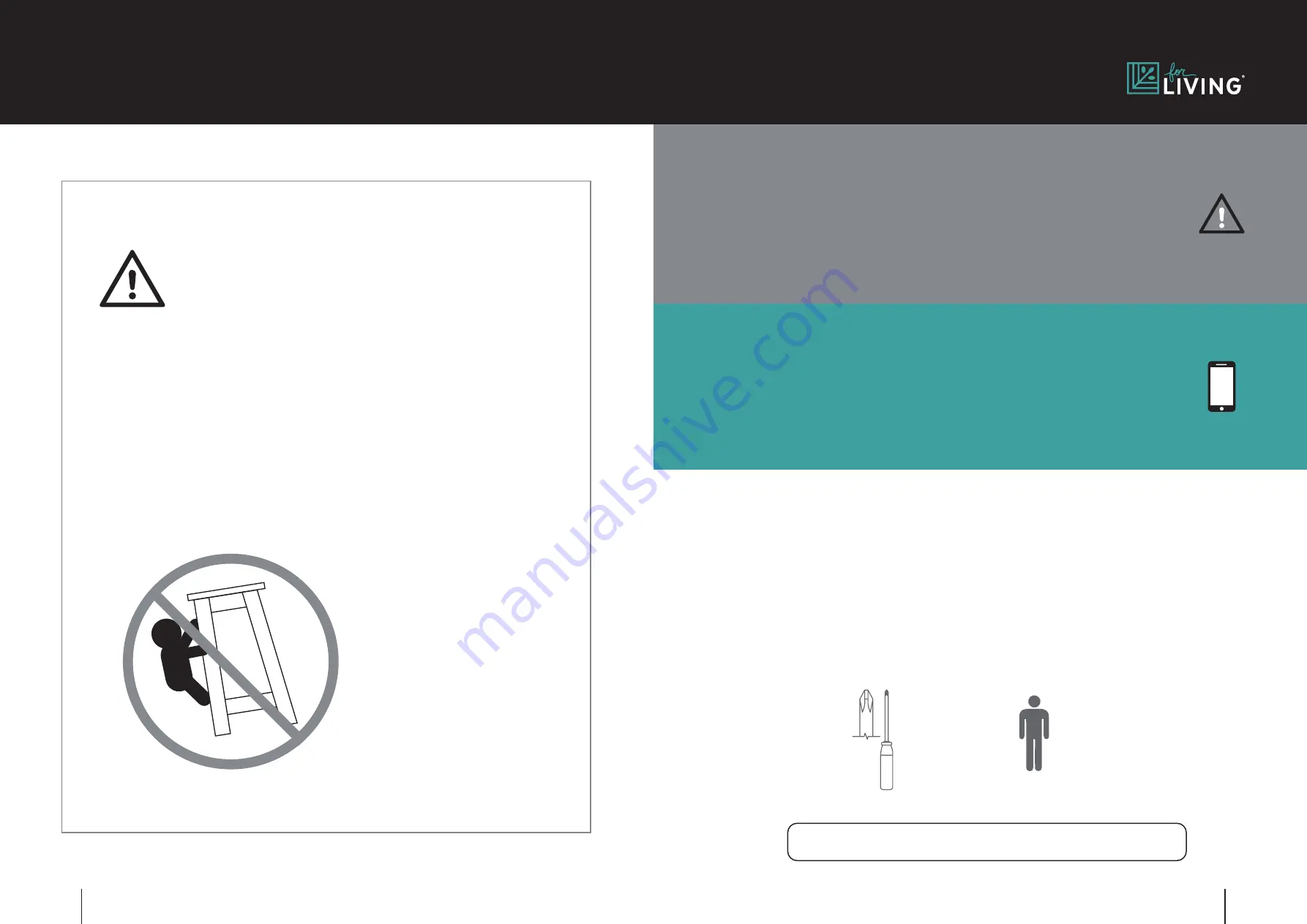 for Living 168-0082-6 Assembly Instructions Manual Download Page 13