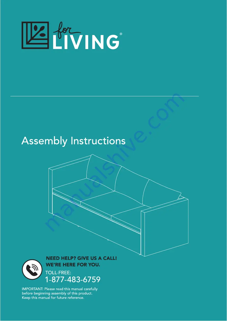 for Living 399-9844-0 Assembly Instructions Manual Download Page 1