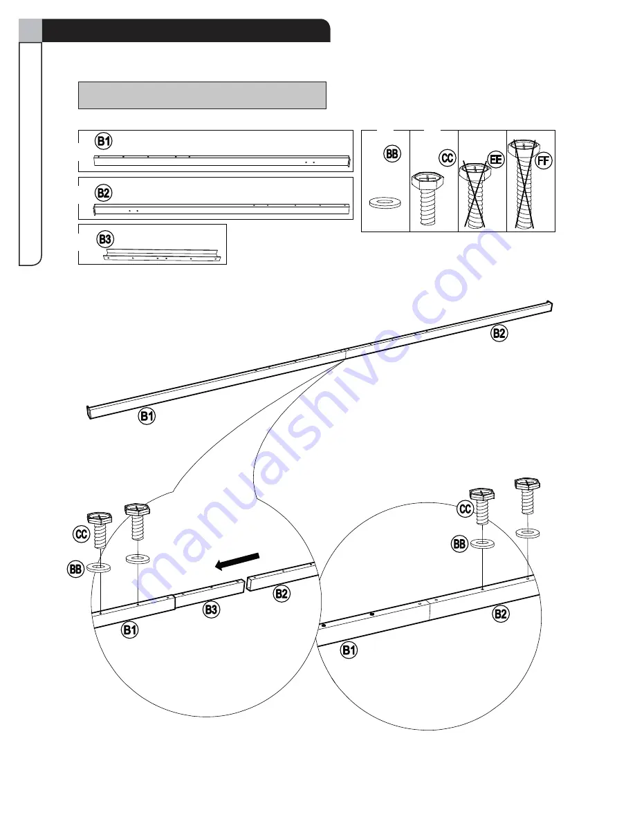 for Living Bayside Sun Shelter 088-1913-4 Assembly Instructions Manual Download Page 10