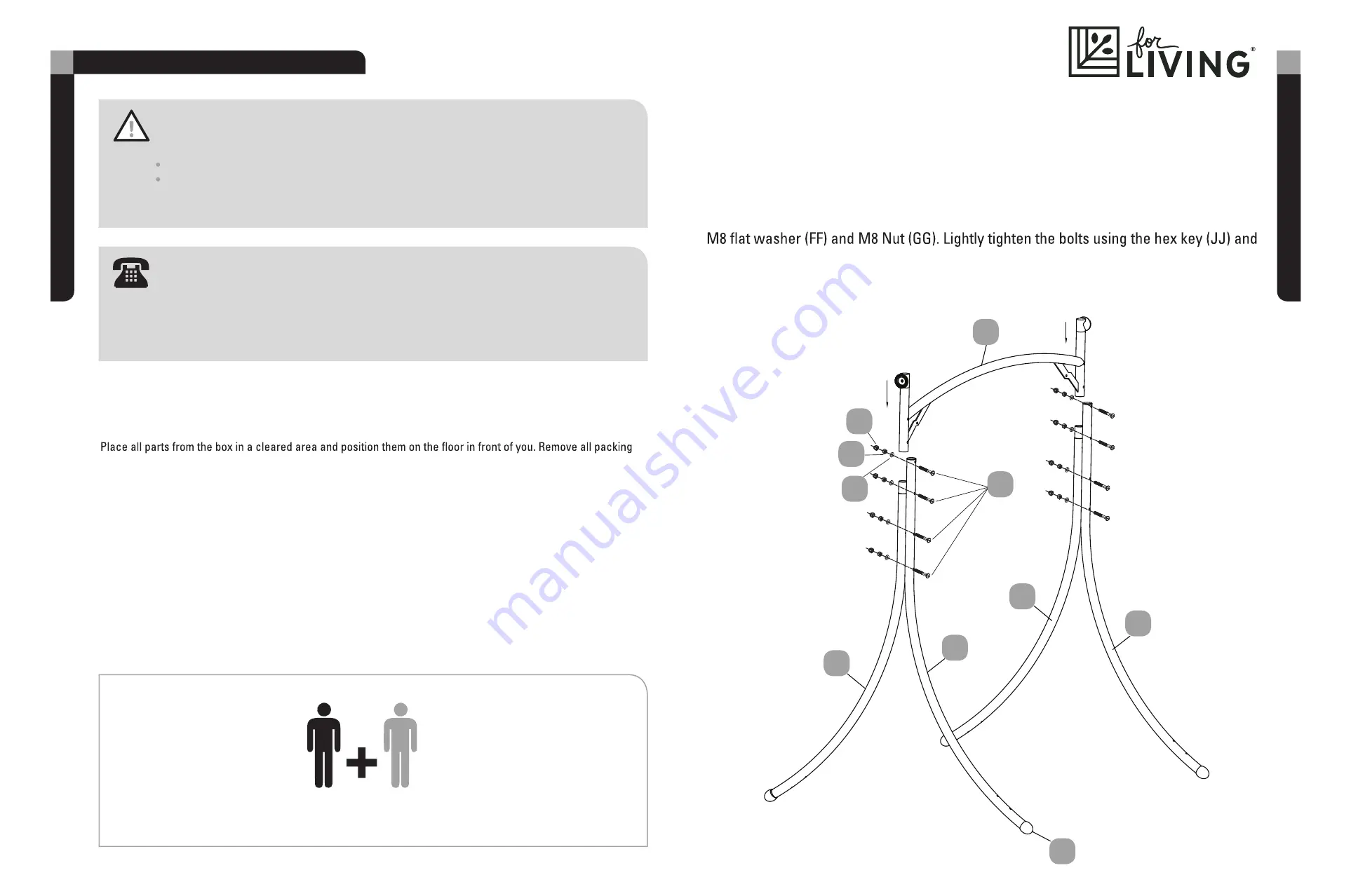 for Living BLUEBAY 088-2063-0 Assembly Instructions Manual Download Page 4