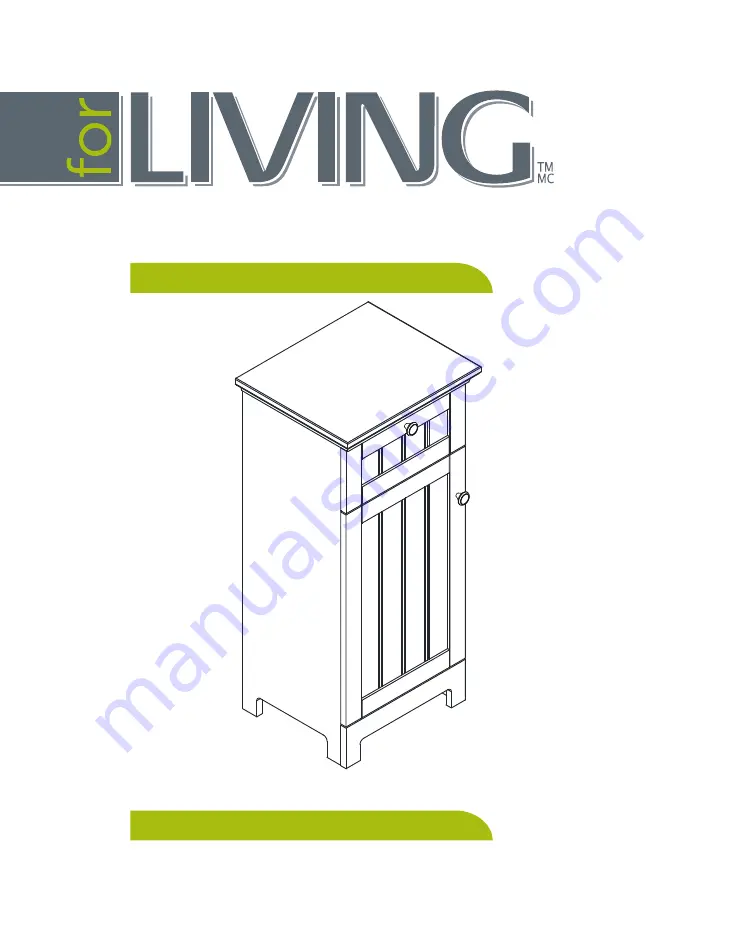 for Living Brookfield Floor Cabinet 063-3454 Assembly Instructions Manual Download Page 10