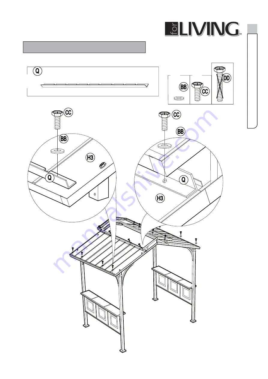 for Living ESSEX 085-1567 Assembly Instructions Manual Download Page 17