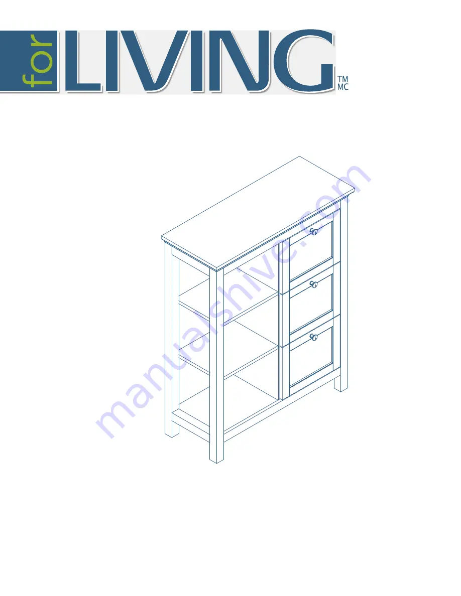 for Living Lakeville Double Wide Cabinet 063-3869-6 Assembly Instructions Manual Download Page 1