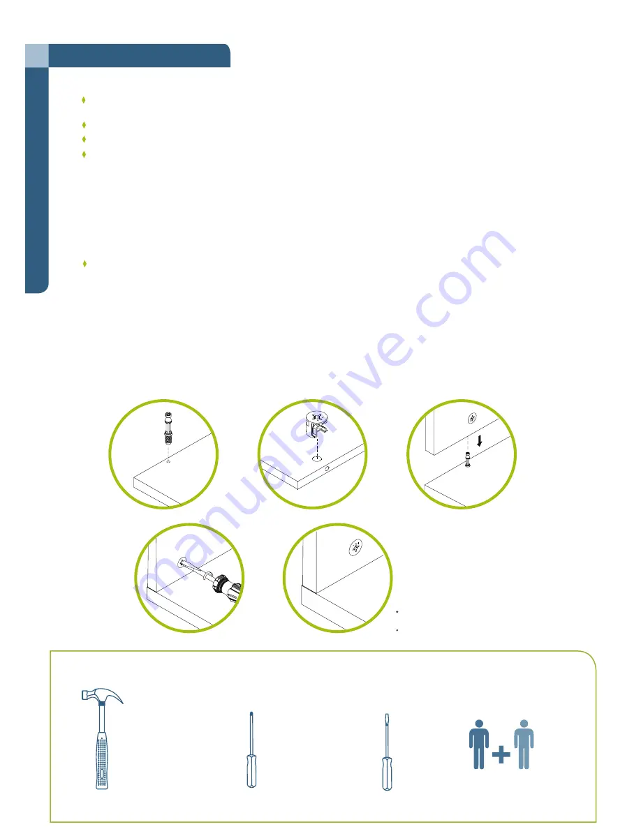 for Living Lakeville Double Wide Cabinet 063-3869-6 Assembly Instructions Manual Download Page 6