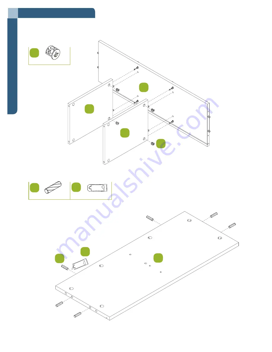 for Living Lakeville Double Wide Cabinet 063-3869-6 Assembly Instructions Manual Download Page 8