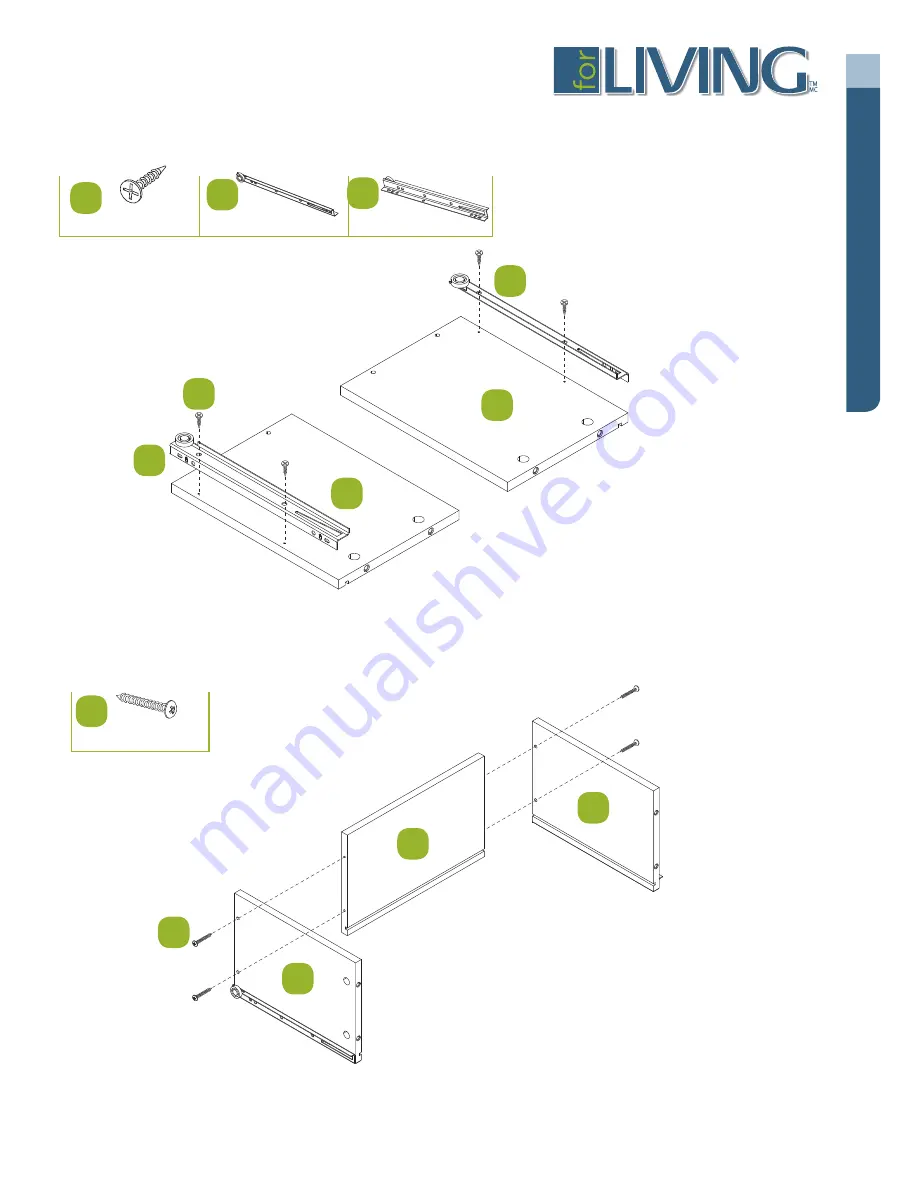 for Living Lakeville Double Wide Cabinet 063-3869-6 Assembly Instructions Manual Download Page 15