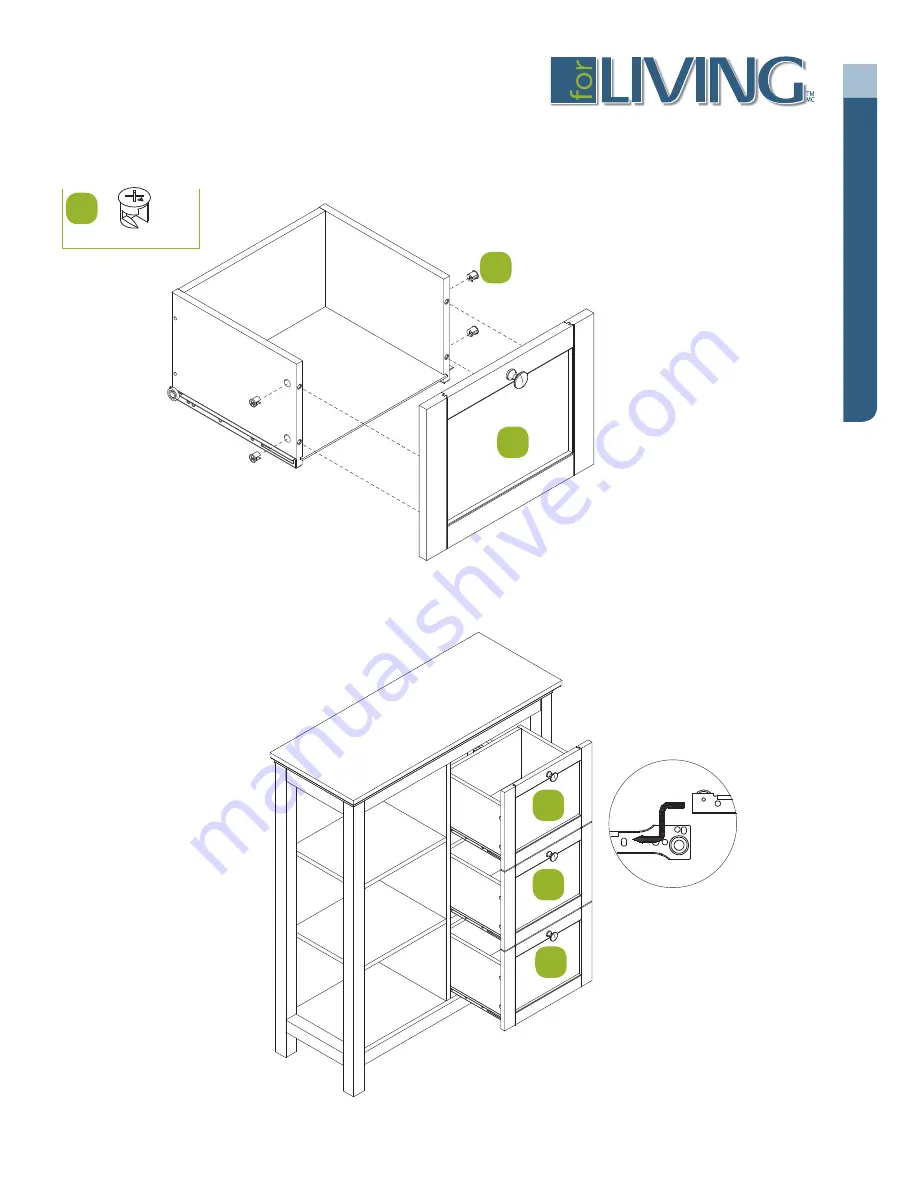 for Living Lakeville Double Wide Cabinet 063-3869-6 Скачать руководство пользователя страница 36