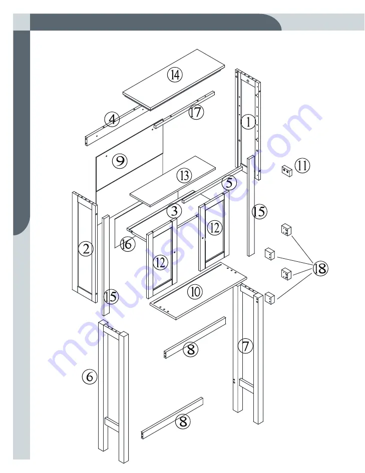 for Living Lakeville H13-1076 Assembly Instructions Manual Download Page 14